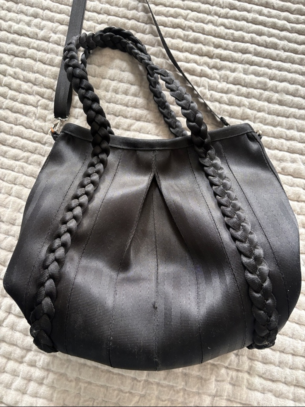 Harveys Black Women's Purse, made of seat belts